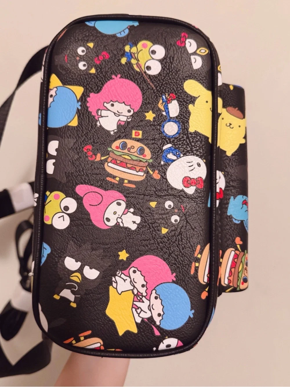 NWT LOUNGEFLY Sanrio Hello Kitty Mini Black Backpack All Over Print